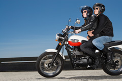 Couple on Motorcycle