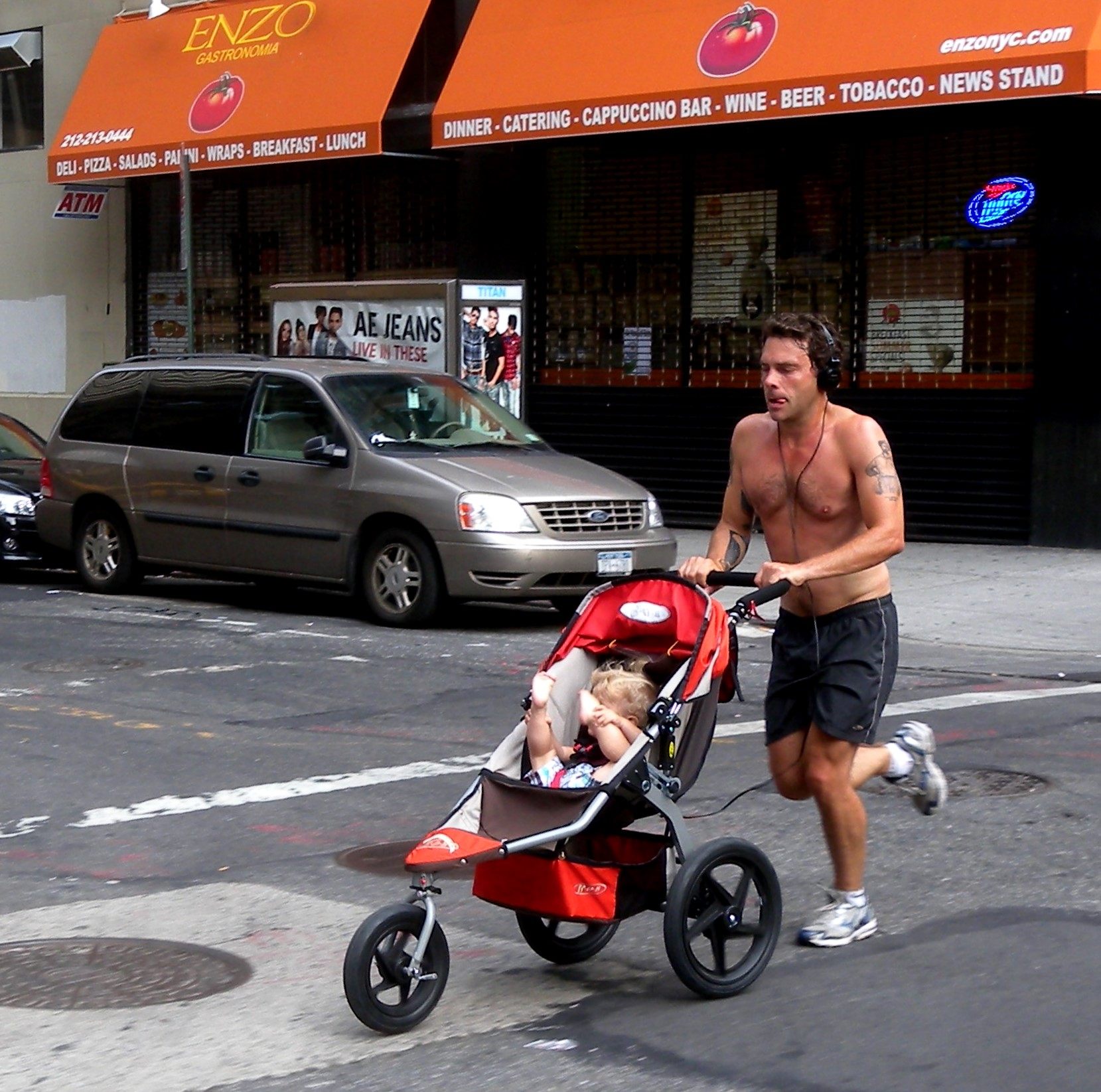 running with baby stroller