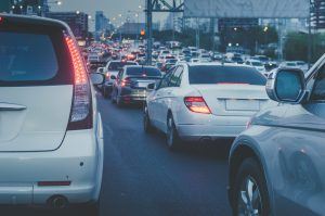 traffic-jam-with-row-of-car-on-express-way-before-night