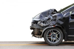 Car damaged in an accident