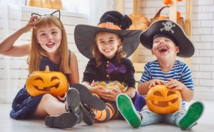 kids dressed up for halloween