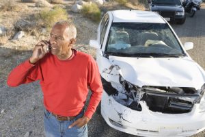 Man calling authorities after car accident