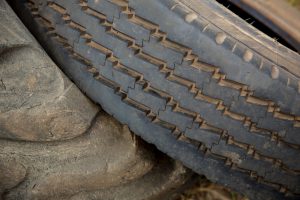 old tire, closeup