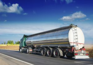 fuel truck on the road