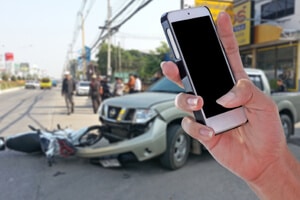 motorcycle accident scene